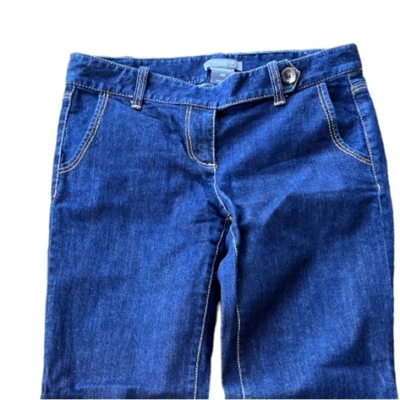 Ann Taylor Signature Fit Flare Jeans Womens Size 4P Blue t cotton stretch - Picture 7 of 7
